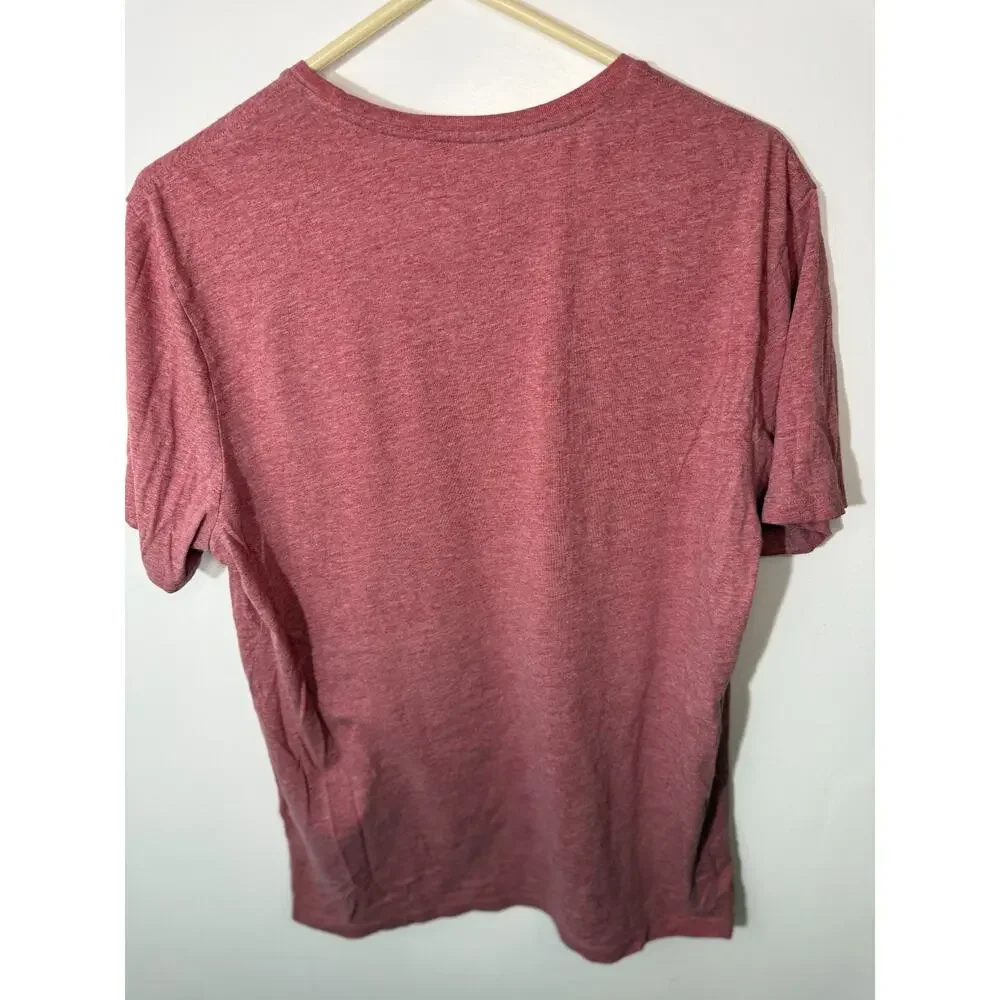 Banana Republic Men’s Graphic T‑Shirt Red Short Sleeve Crew Neck Size L